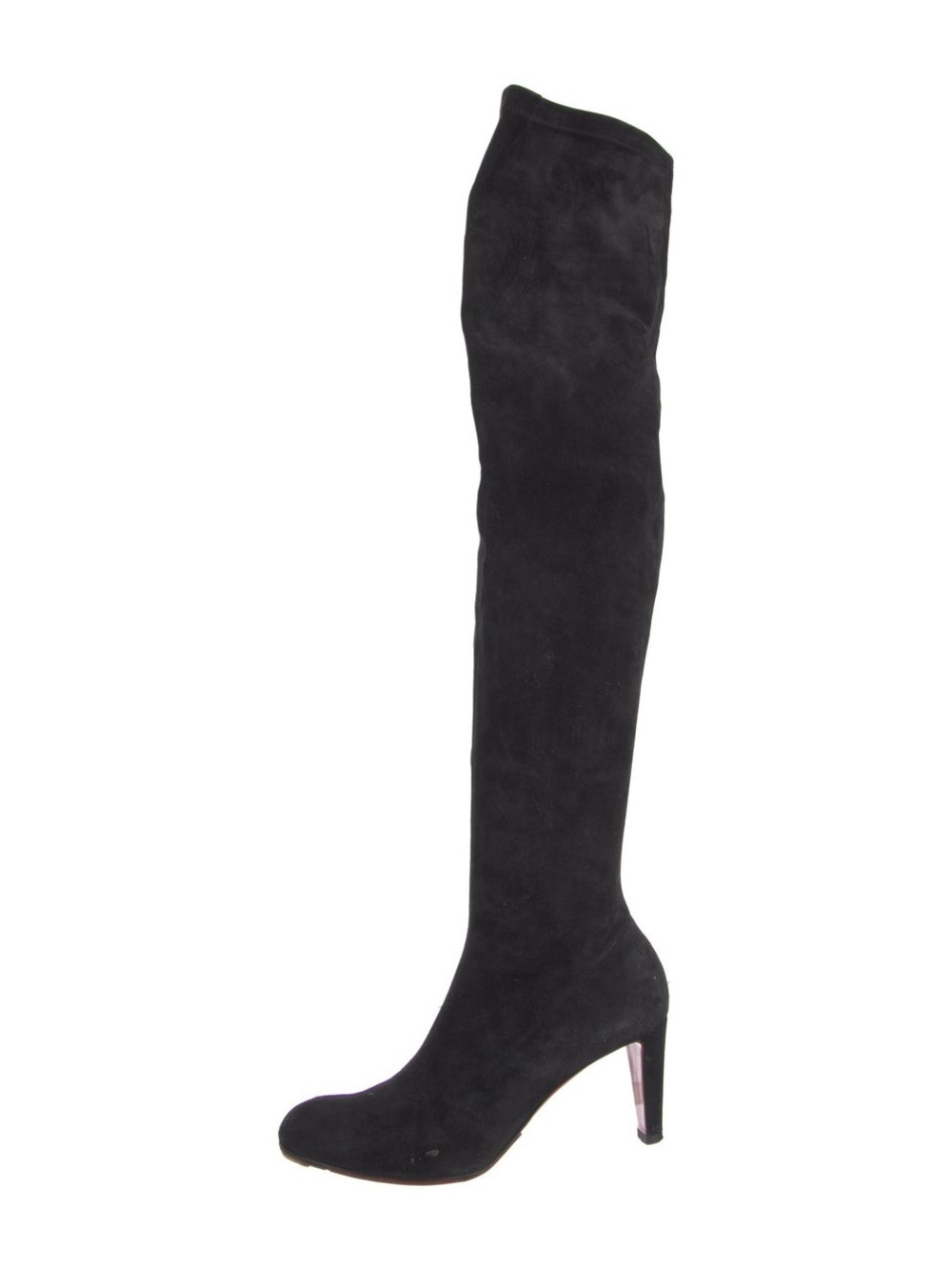 Christian Louboutin Black Over-the-Knee Louboutin Suede Boot